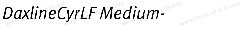 DaxlineCyrLF Medium字体转换